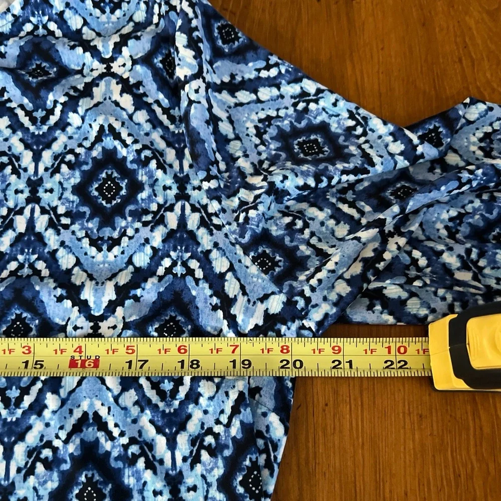 Chico’s Maxi Dress Blue Print Large - Picture 5 of 7